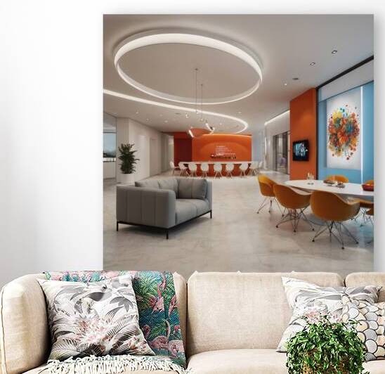 A modern reception room at a company headquarters 29 by mohamed gaber