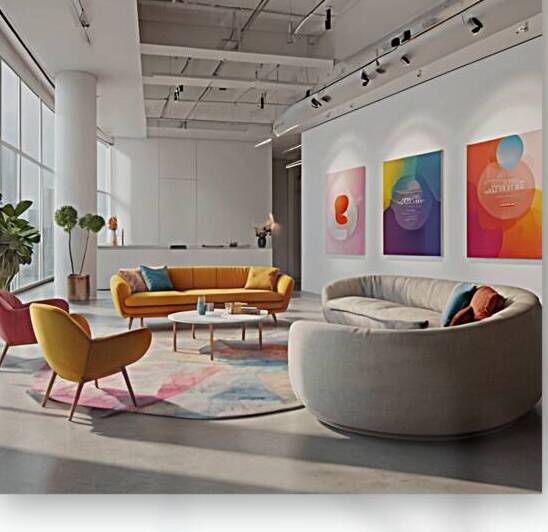 A modern reception room at a company headquarters 38 by mohamed gaber