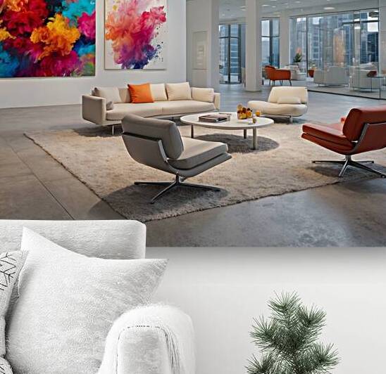 A modern reception room at a company headquarters 41 by mohamed gaber
