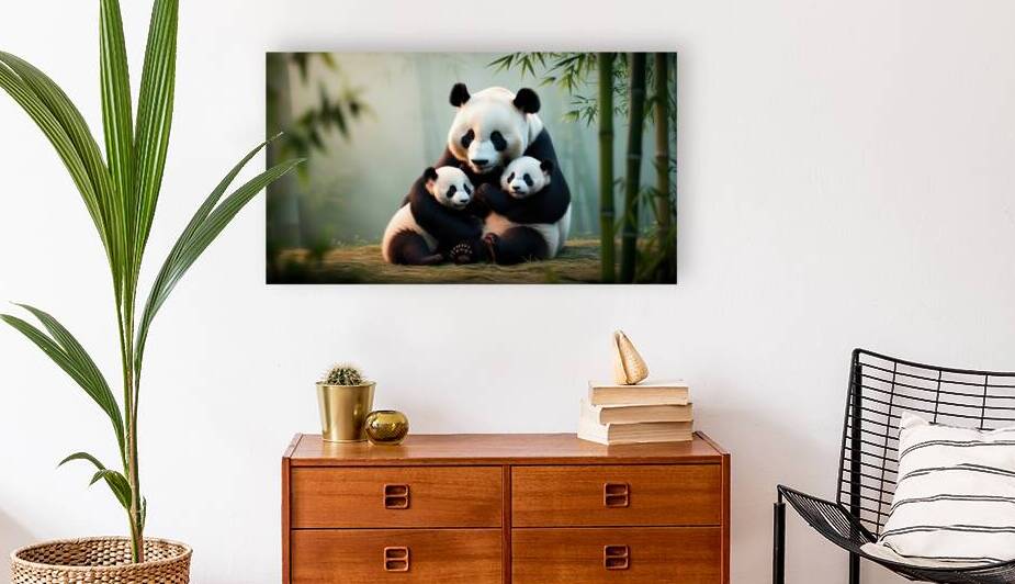Beautiful panda holding her babies 6 by mohamed gaber