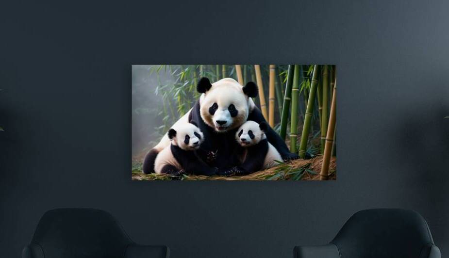 Beautiful panda holding her babies 8 by mohamed gaber
