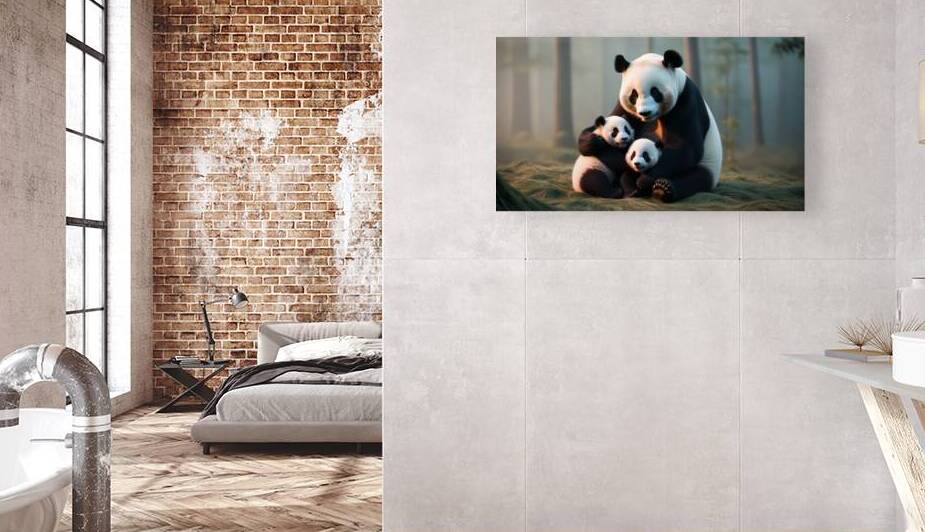 Beautiful panda holding her babies 9 by mohamed gaber