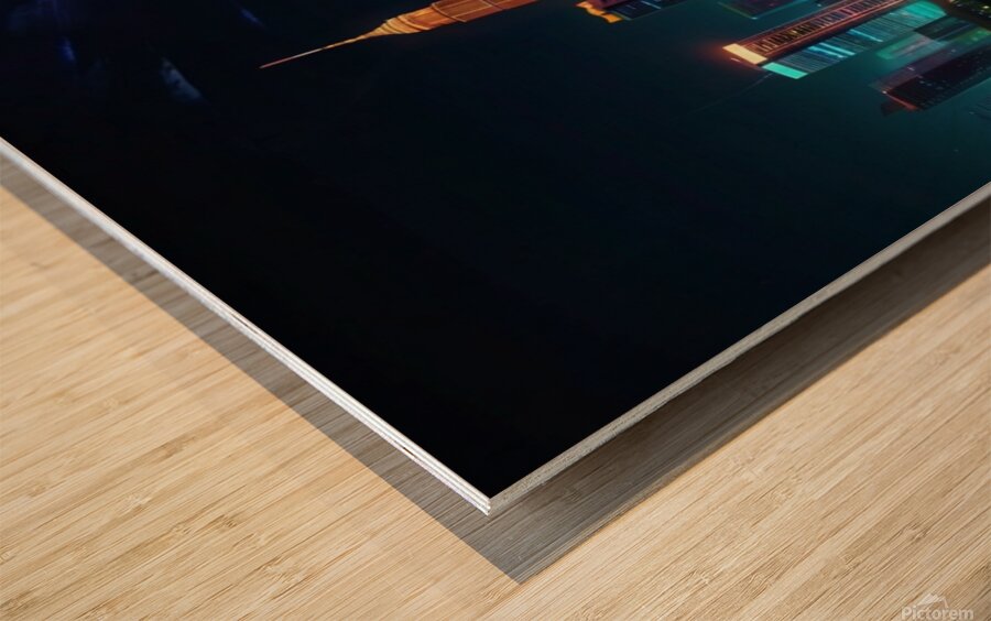 A modern reception room at a company headquarters 9 Wood print