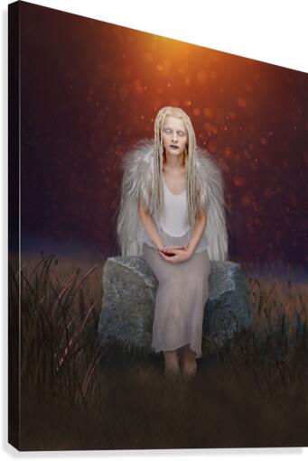 Tired angel Canvas Print