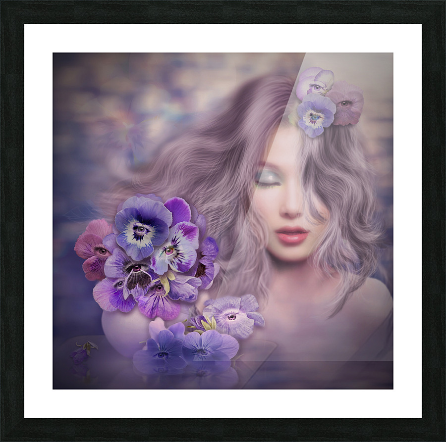 Pansies Picture Frame print