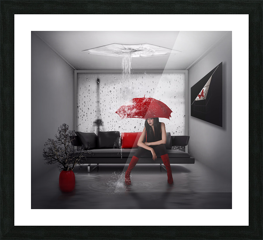 Rain in Paris Picture Frame print