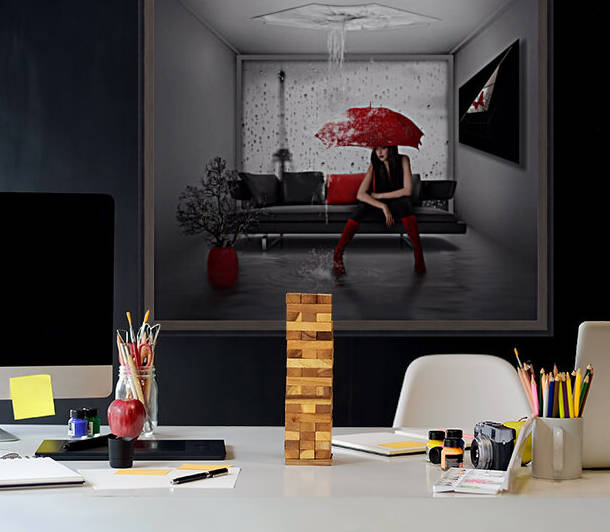 Rain in Paris Reproduction
