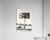 Whiting Bros Motel sign Yucca Arizona Route 66 B&W Acrylic Print