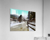 Winter time at Leavenworth Reindeer Farm Acrylic Print