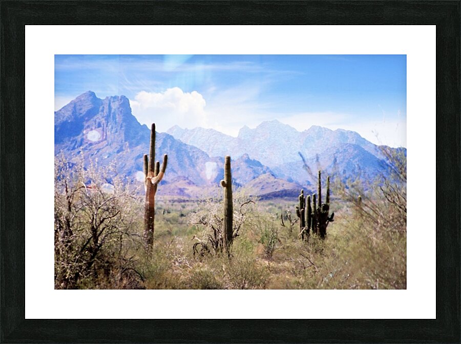 Blue Pastel Desert Picture Frame print