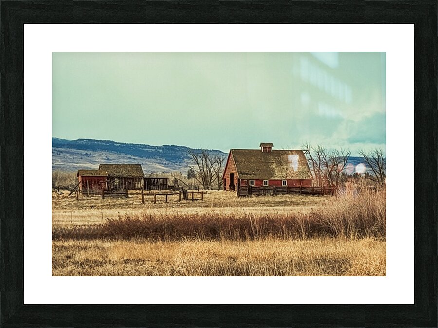 Rustic Farm Scene Picture Frame print