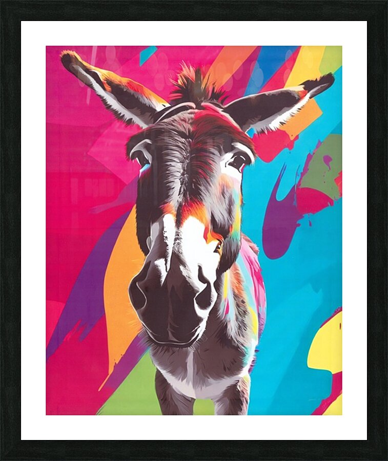 Pop Art Donkey Picture Frame print