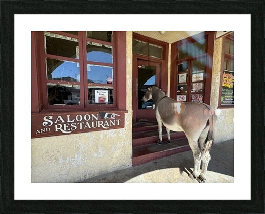Lunchtime in Oatman Picture Frame print
