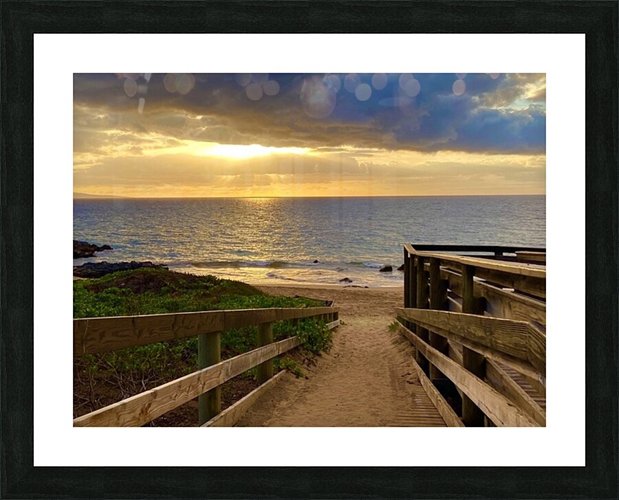 Kihei Sunset 2 horizontal version Picture Frame print