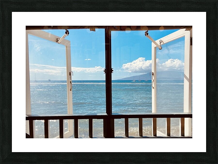 The windows of Front Street in Lahaina Picture Frame print