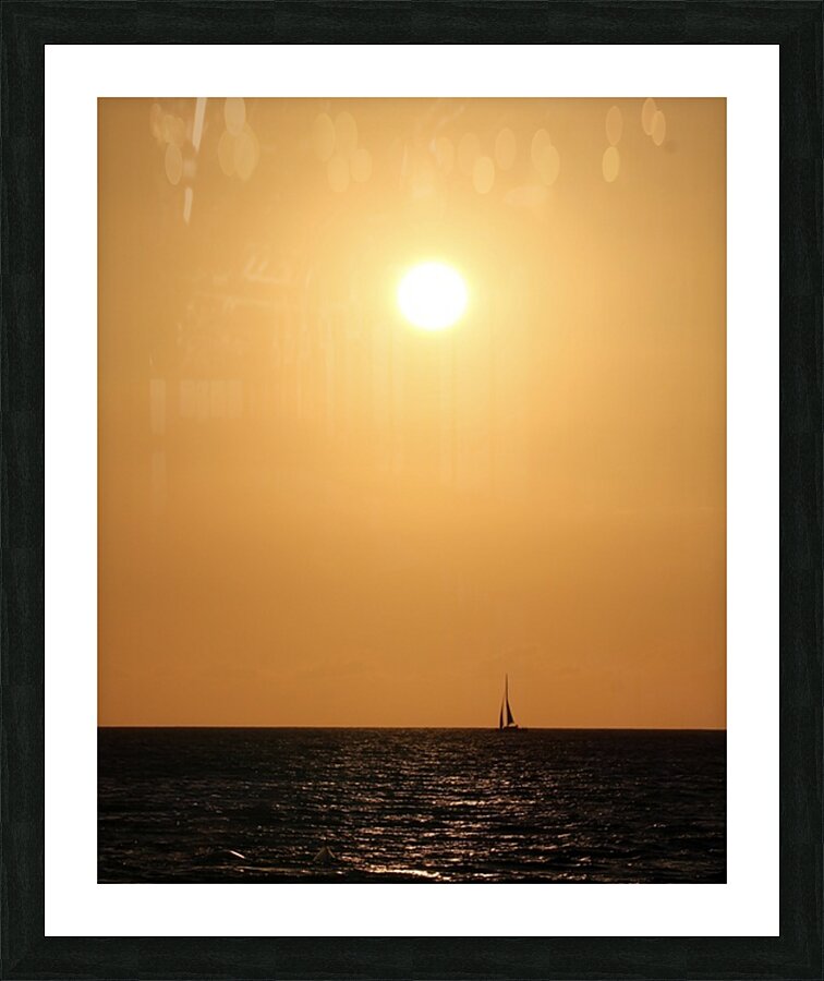Sailboat Sunset - Maui Picture Frame print