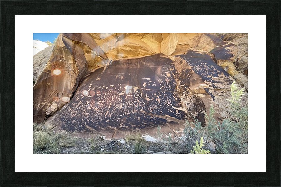 Newspaper Rock Picture Frame print