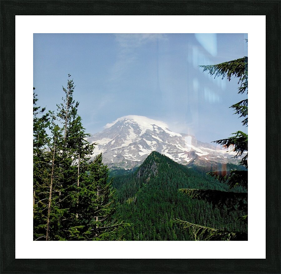 Mt Rainier - square Picture Frame print
