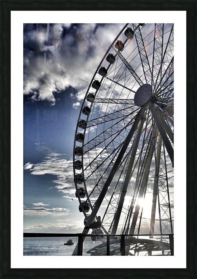 The Seattle Great Wheel Picture Frame print