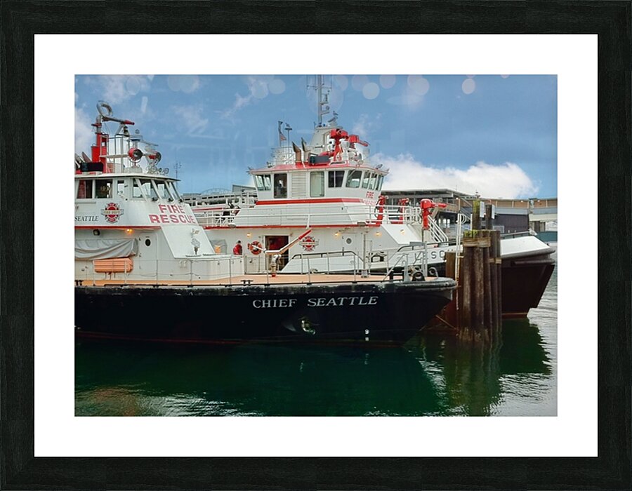 Chief Seattle Fire Boat -2 Picture Frame print
