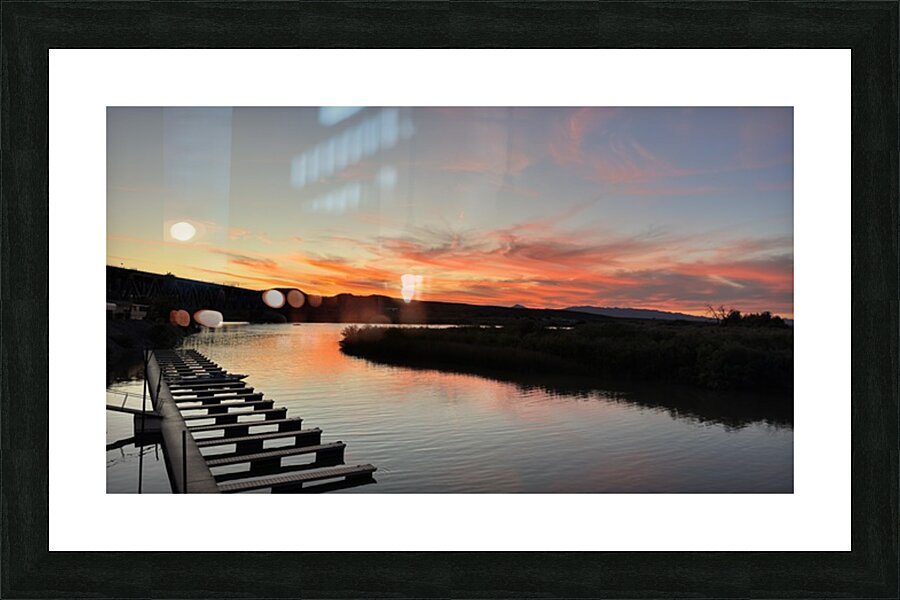 Sunset at the Topock Marina - 2 Picture Frame print
