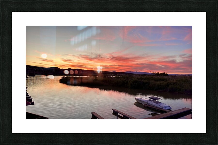 Sunset at the Topock Marina -1 Picture Frame print