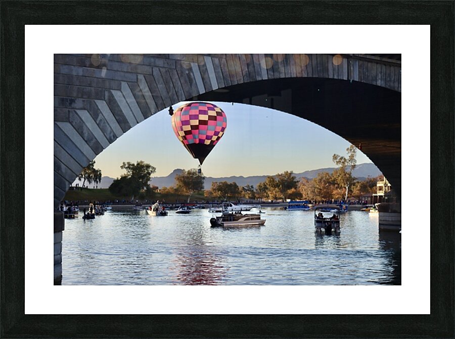 Balloons at the bridge -1 Picture Frame print