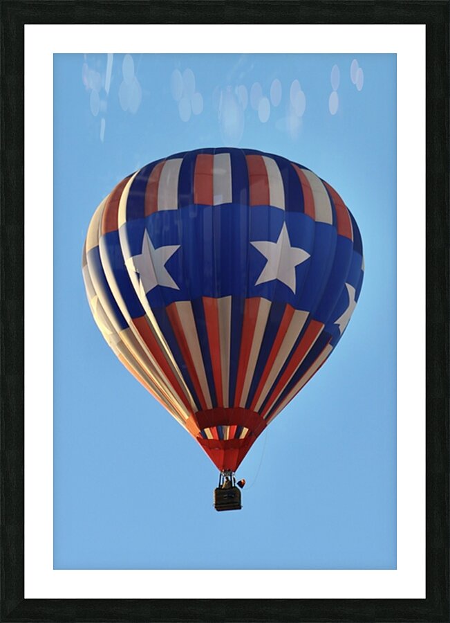Stars and Stripes balloon Picture Frame print