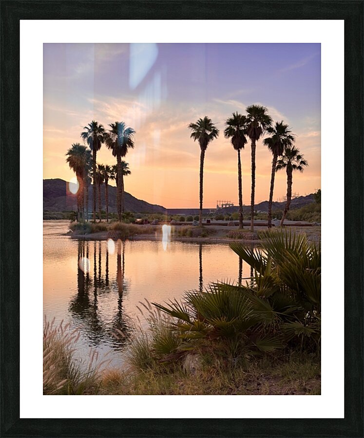 Sunset at Davis Camp -3 vertical Picture Frame print
