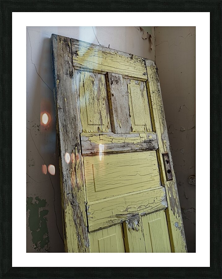 Old yellow door -1 Picture Frame print