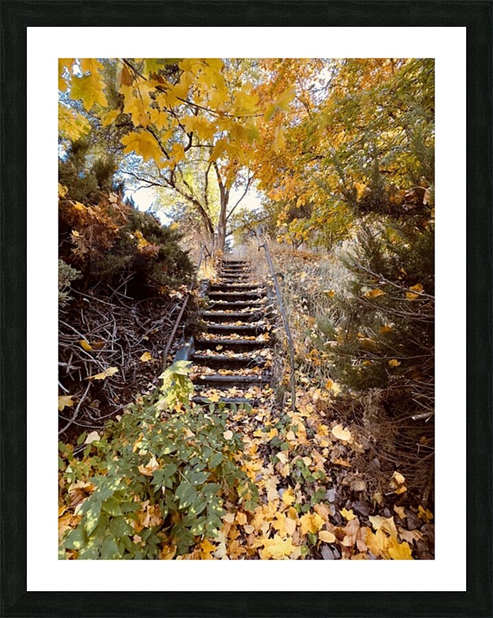 Autumn Staircase Picture Frame print