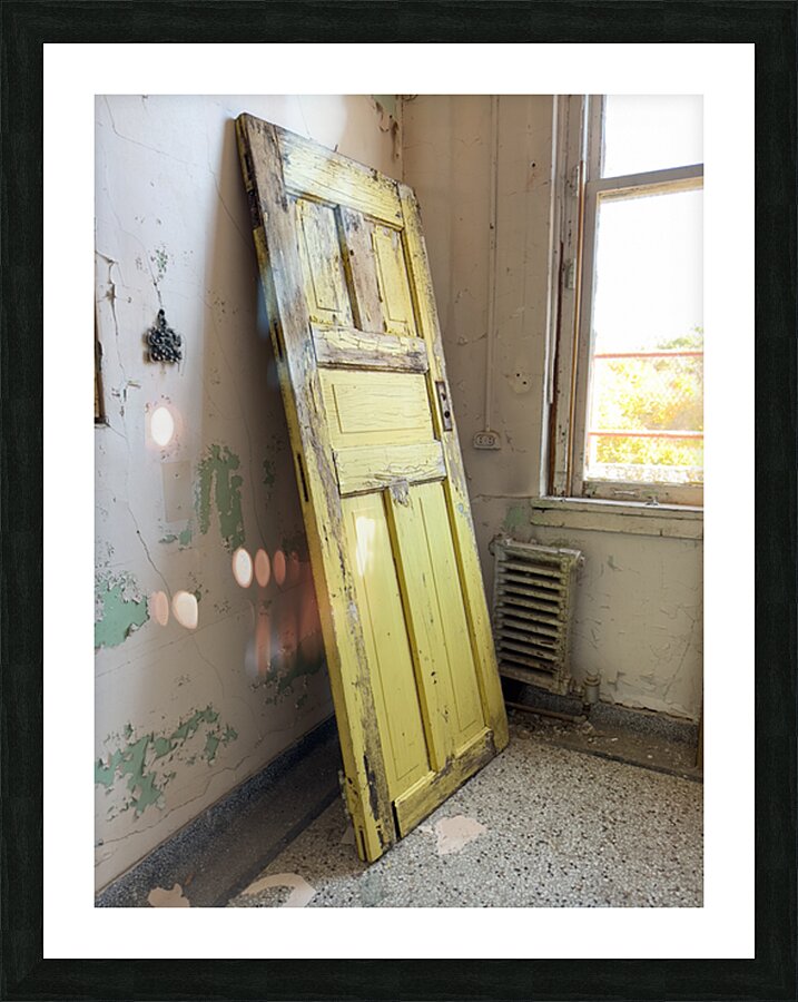 Old yellow door -2 Picture Frame print