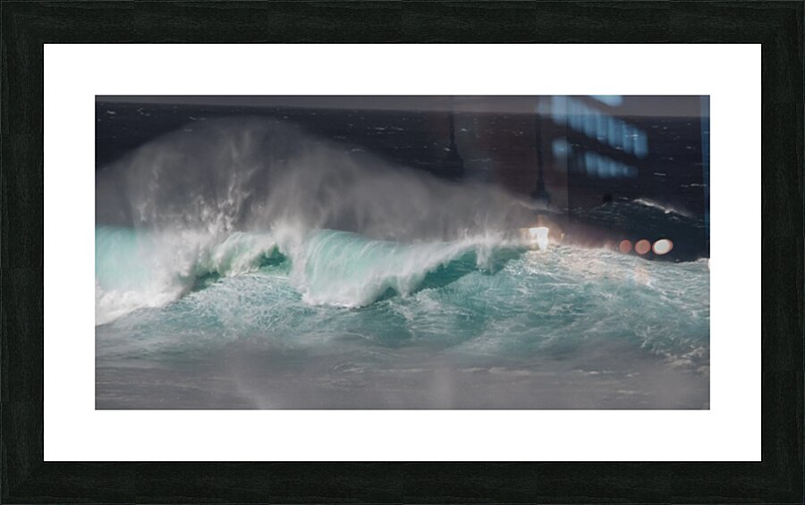 The Turquoise Wave Picture Frame print