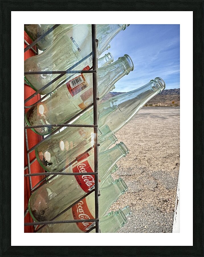 Desert Coke Bottles Picture Frame print