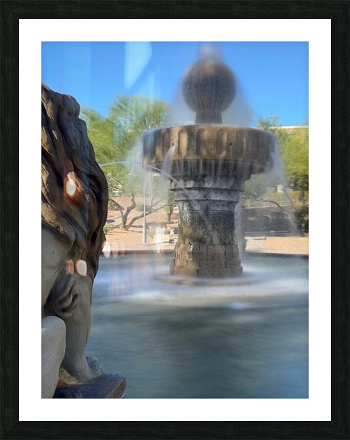 Fountain at English Village Picture Frame print