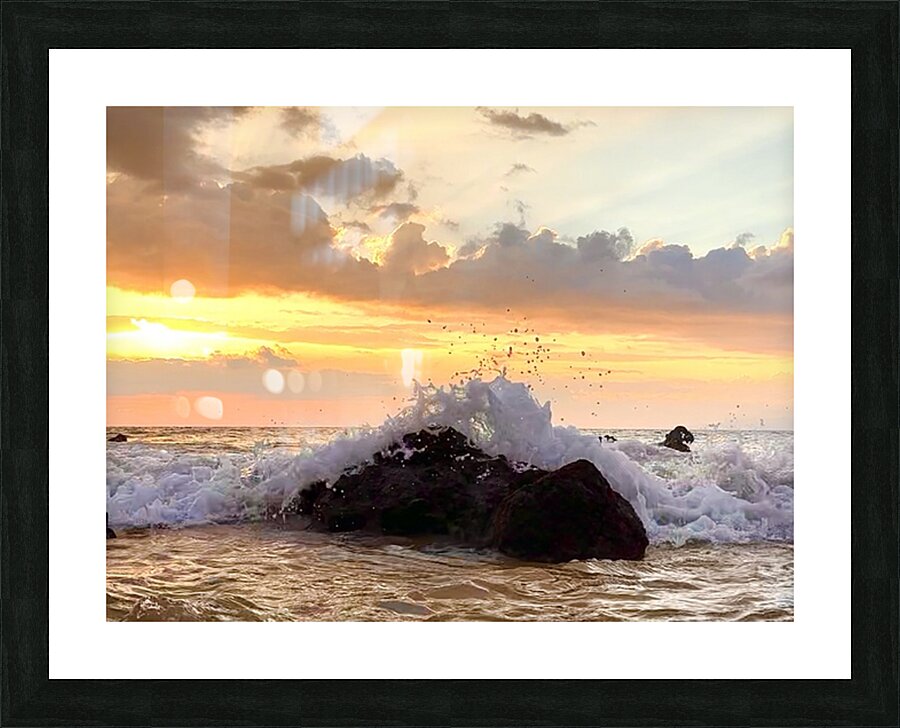 Waves and Rocks Picture Frame print