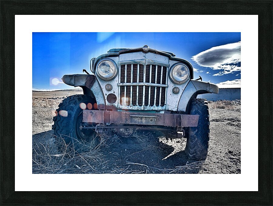 Old Jeep Picture Frame print