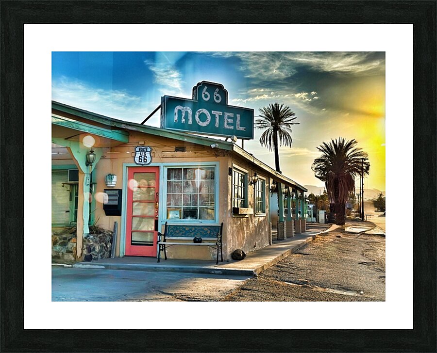 The 66 Motel - Needles California Picture Frame print