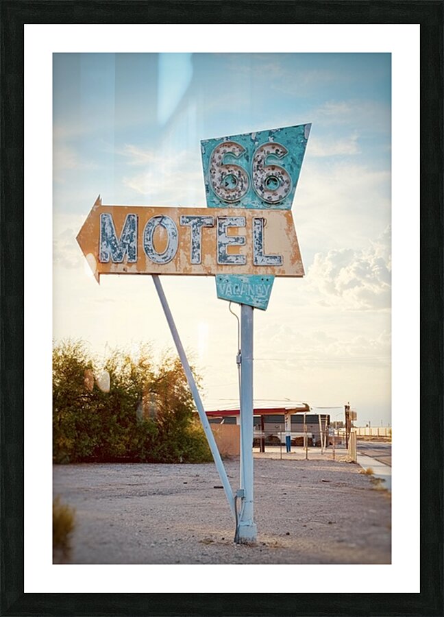 The 66 Motel - Needles California sign Picture Frame print