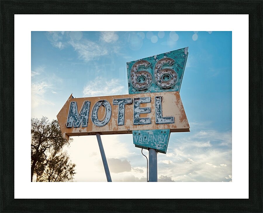 The 66 Motel - Needles California sign Picture Frame print