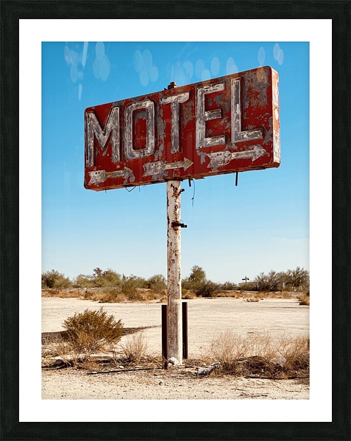 Whiting Bros Motel sign Yucca Arizona Route 66 Picture Frame print