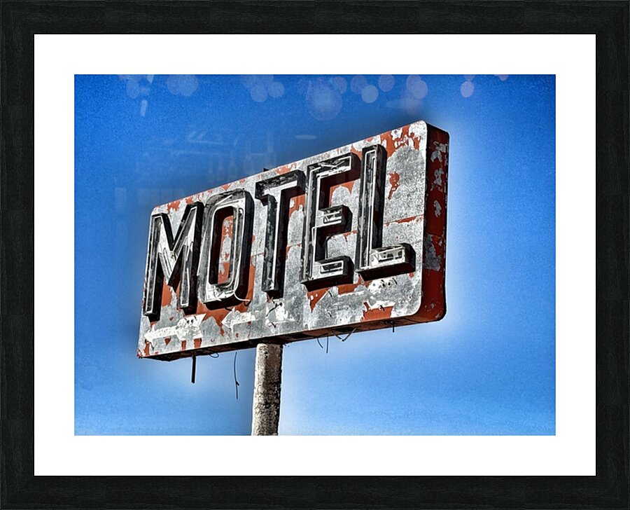 Whiting Bros Motel sign Yucca Arizona Route 66 - stylized Picture Frame print