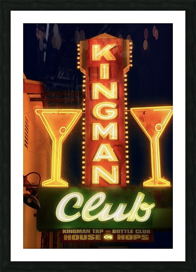 Kingman Club at night Picture Frame print