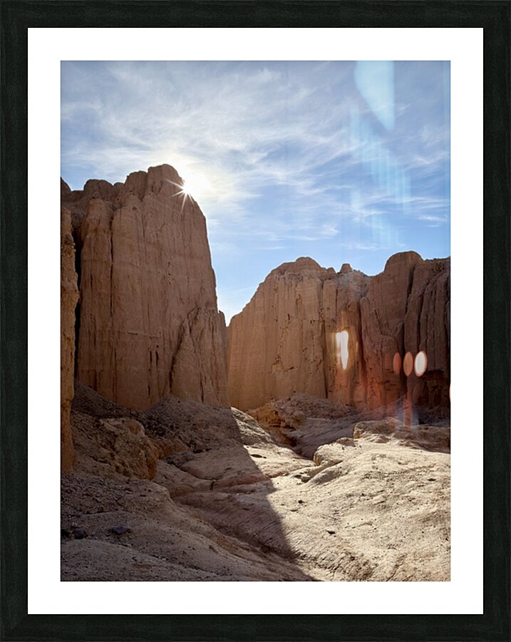 Chasing the light  -entrance to Mud Canyon Picture Frame print