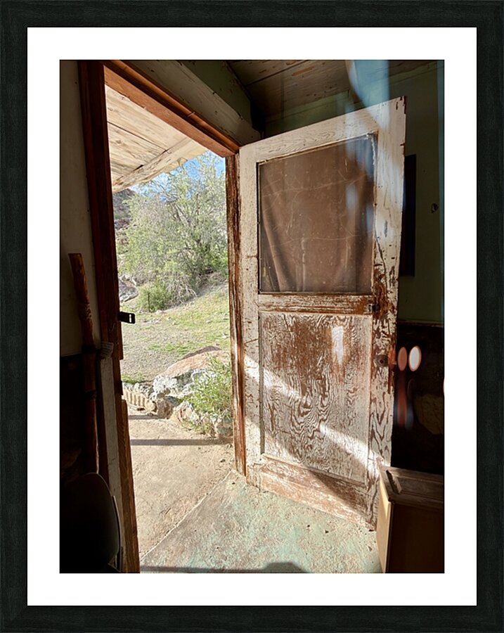 Stepping through time Picture Frame print