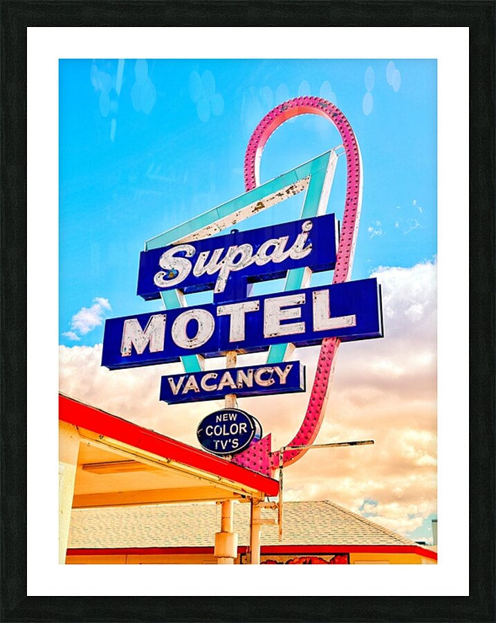 Supai Motel - retro  Picture Frame print