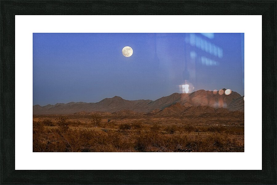Moon over Mohave Picture Frame print