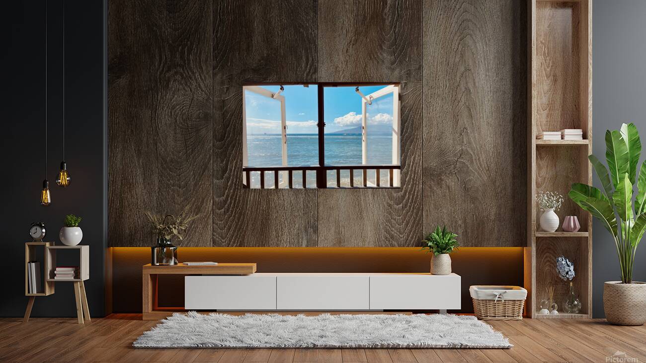 The windows of Front Street in Lahaina Reproduction