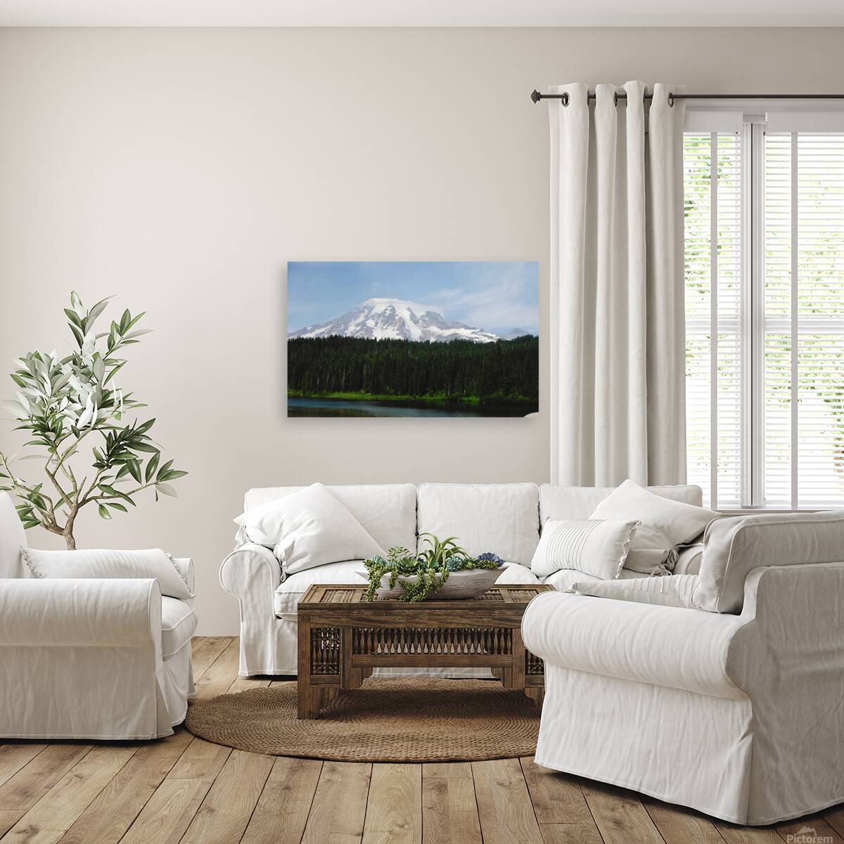 Mt Rainier - horizontal Reproduction
