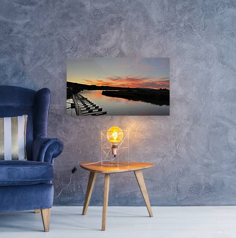 Sunset at the Topock Marina - 2 Reproduction